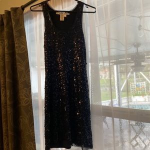 Black sequin dress